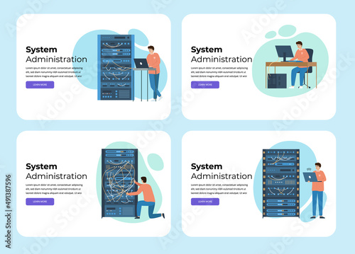 System Administration Website Cards