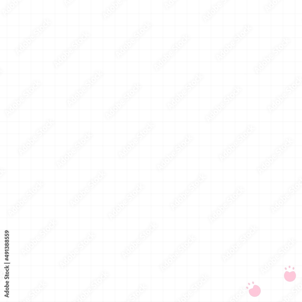 Realistic paper in cages, with a cartoon image of a cat. Realistic paper in cages, with a cartoon image of a cat.