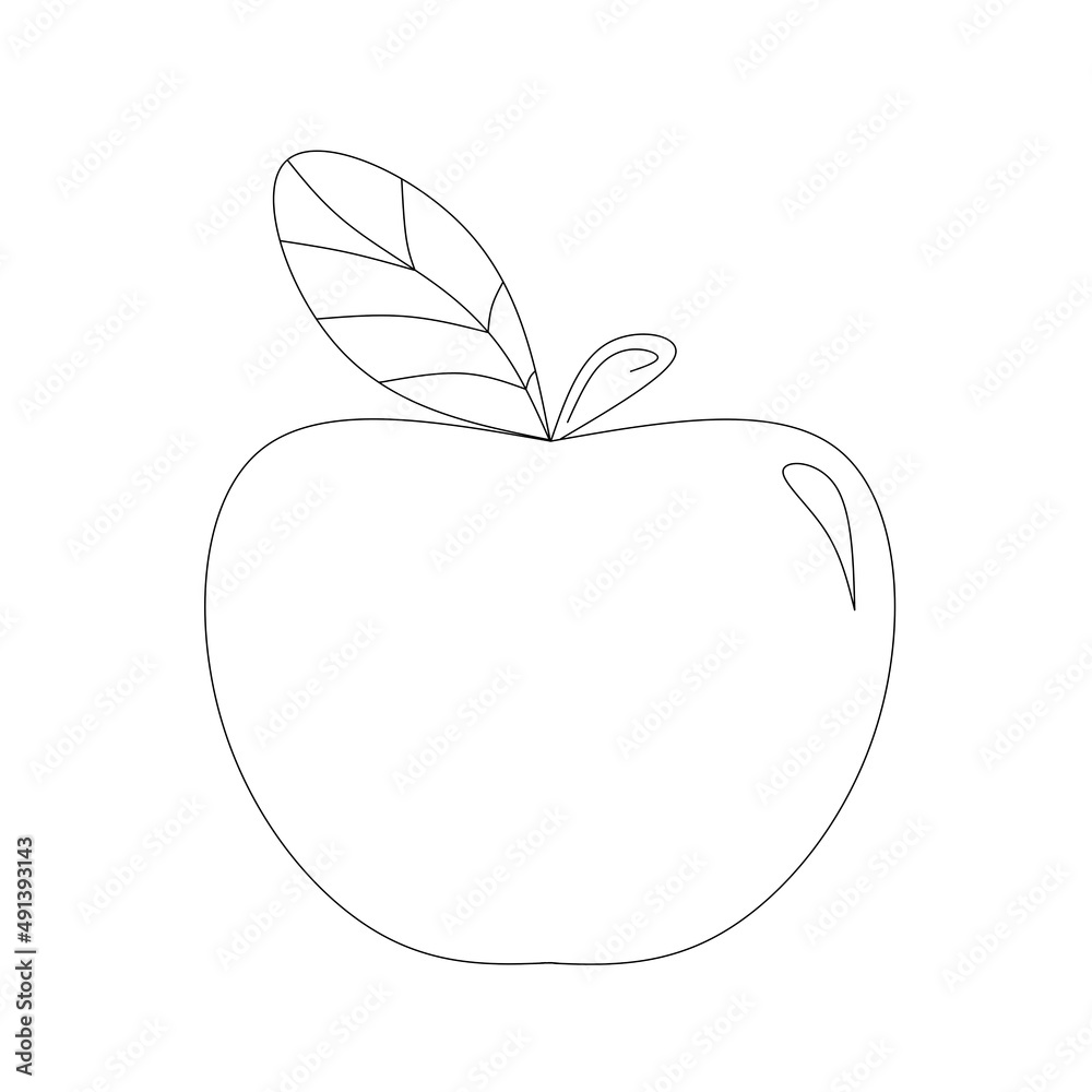 Apple with leaf Apple with leaf