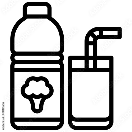 vegetable juice outline icon