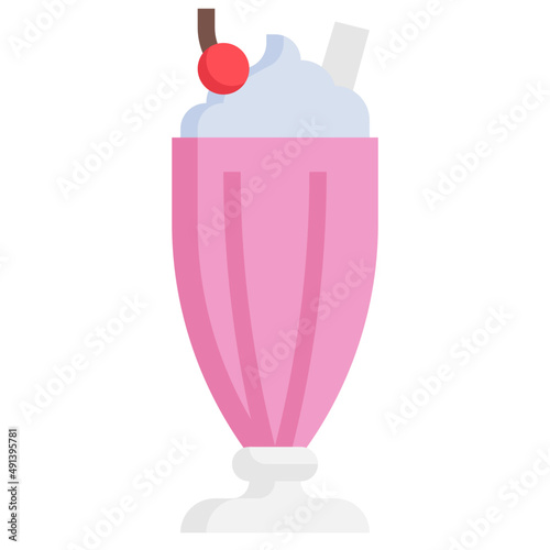 MILKSHAKE flat icon