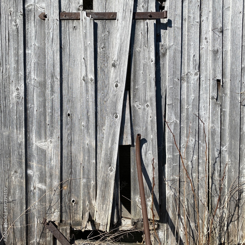 Alte, verwitterte Holzwand eines Schuppens Alte, verwitterte Holzwand eines Schuppens
