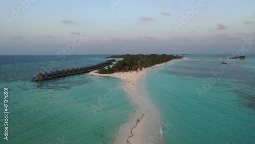 Aerial view of Kuredu Island Resort, Maldives photo