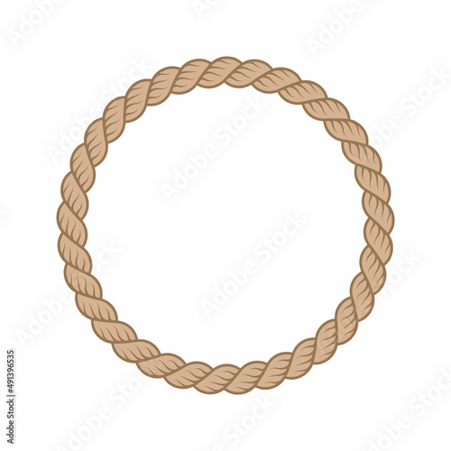 Circular rope frame vector illustration