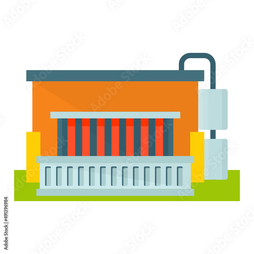 Reverse osmosis Concept, Membrane Bioreactor station vector icon design, Water Treatment and Purification Plant symbol, Environment Friendly Industry Sign,Desalination Biotechnology stock illustration