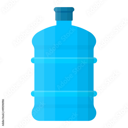 Empty Mineral Water Bottle Concept, 5 Gallon Plastic vector icon design, Water Treatment and Purification Plant symbol, Environment Friendly Industry Sign,Desalination Biotechnology stock illustration
