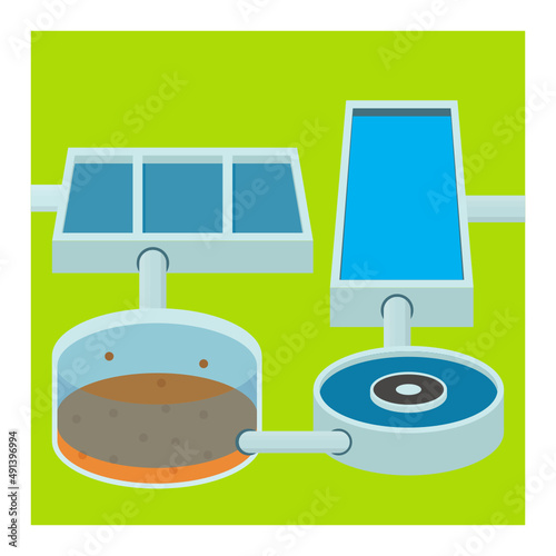 Typical drinking water treatment processes Concept vector icon design, Water Treatment and Purification Plant symbol, Environment Friendly Industry Sign, Desalination Biotechnology stock illustration