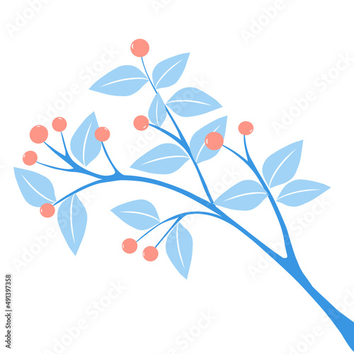 cherry plant vector design for card