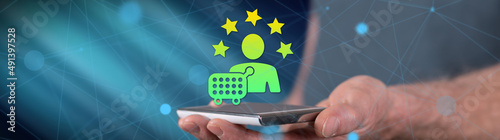Quadro em tela Concept of customer loyalty