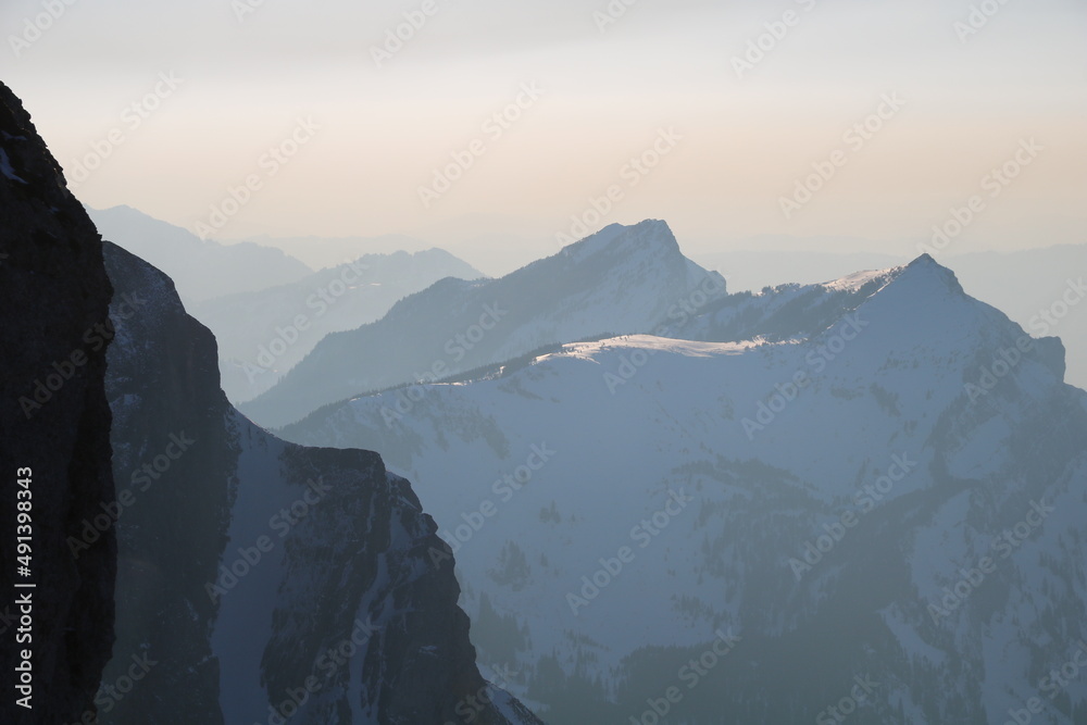 Mountain ranges seen from Mount Pilatus, Lucerne.