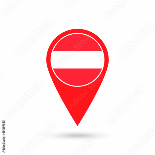 Free Download Map pointer with contry Austria. Austria flag. Vector illustration. - GFXLoad