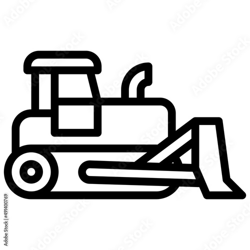 BULLDOZER line icon