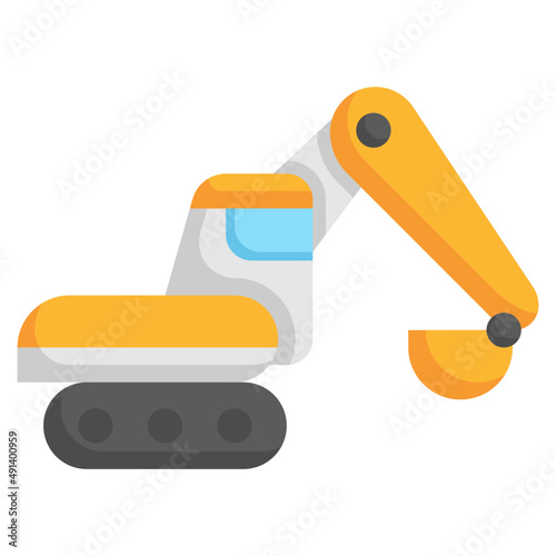 EXCAVATOR flat icon