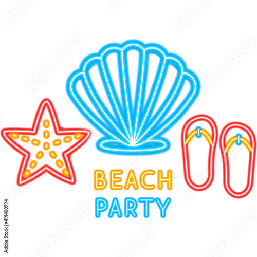 Beach Party Neon Label.svg