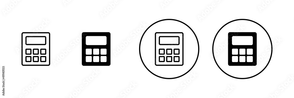 Calculator icons set. Accounting calculator sign and symbol. Calculator icons set. Accounting calculator sign and symbol.