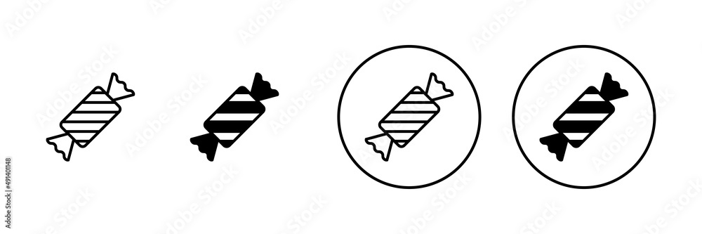 Candy icons set. candy sign and symbol.