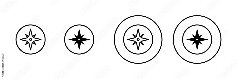 Compass icons set. arrow compass icon sign and symbol Compass icons set. arrow compass icon sign and symbol