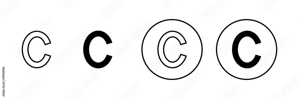 Copyright icons set. copyright sign and symbol Copyright icons set. copyright sign and symbol