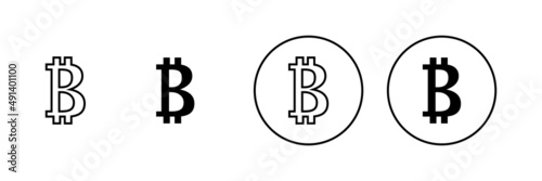 Bitcoin icons set. bitcoin sign and symbol. payment symbol. cryptocurrency logo