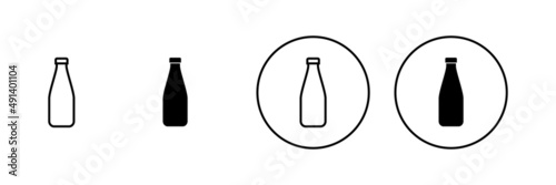 Bottle icons set. bottle sign and symbol