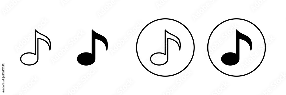 Music icons set. note music sign and symbol Music icons set. note music sign and symbol