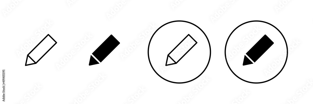 Pencil icons set. pen sign and symbol. edit icon vector Pencil icons set. pen sign and symbol. edit icon vector