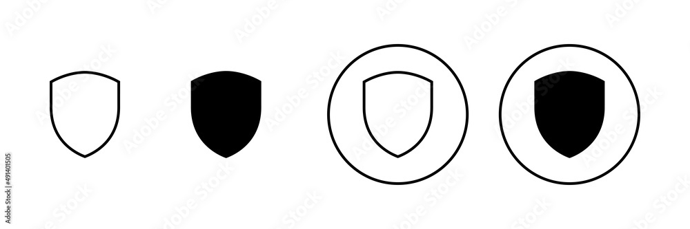 Shield icons set. Protection icon. Security sign and symbol Shield icons set. Protection icon. Security sign and symbol