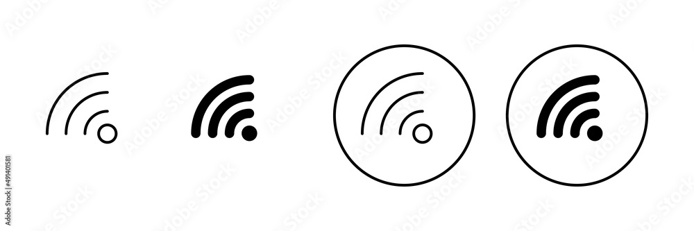 Wifi icons set. signal sign and symbol. Wireless icon Wifi icons set. signal sign and symbol. Wireless icon