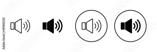 Speaker icons set. volume sign and symbol. loudspeaker icon. sound symbol