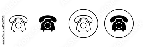 Telephone icons set. phone sign and symbol © avaicon