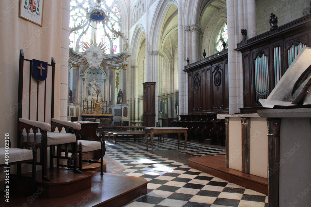 gothic cathedral (our lady of assumption) in luçon (france) gothic cathedral (our lady of assumption) in luçon (france)
