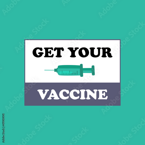 Hand drawn vaccination campaign vector design