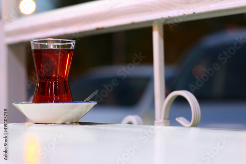 Tea cup on the table