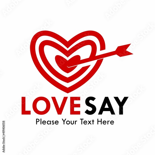 Love say or love target logo template illustration
