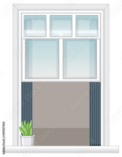 A window for apartment building or house facade