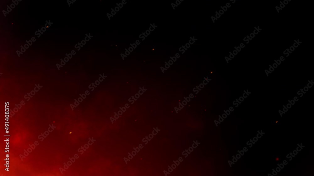 Seamless Loop Burning Red Hot Sparks, Fire Glowing Particles on Black Background. Fire Particles After Air Strike. Violent Explosion. Military 4k Stock Video Footage and B-Roll Seamless Loop Burning Red Hot Sparks, Fire Glowing Particles on Black Background. Fire Particles After Air Strike. Violent Explosion. Military 4k Stock Video Footage and B-Roll