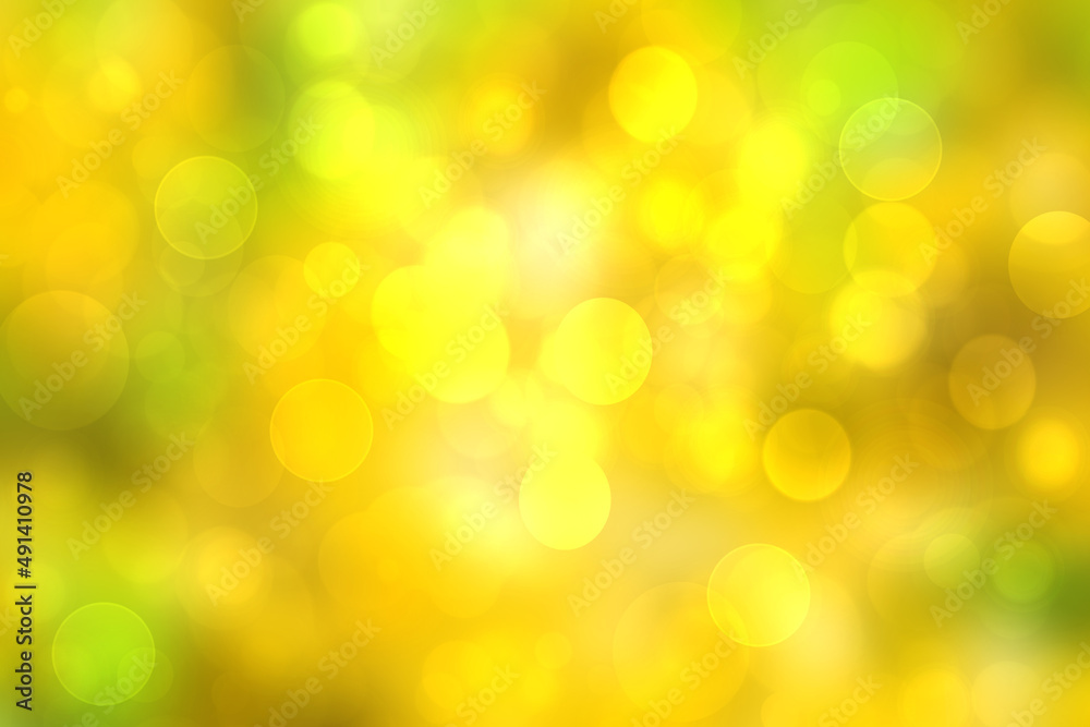 Hello spring background. Abstract bright spring or summer landscape texture with natural green yellow bokeh lights and sunshine. Beautiful backdrop with space. Hello spring background. Abstract bright spring or summer landscape texture with natural green yellow bokeh lights and sunshine. Beautiful backdrop with space.