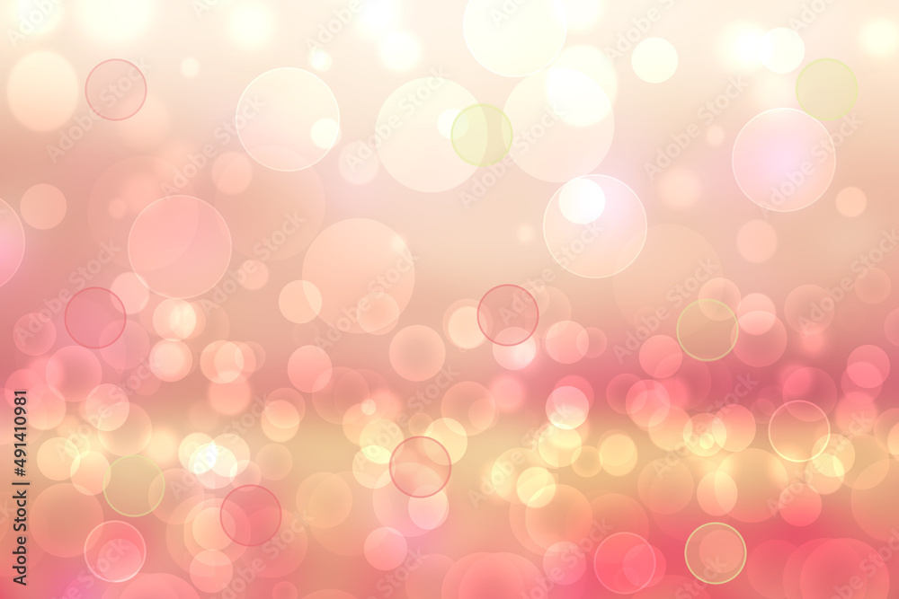 Abstract blurred fresh vivid spring summer light delicate pastel yellow pink orange bokeh background texture with bright circular soft color lights. Beautiful backdrop illustration. Abstract blurred fresh vivid spring summer light delicate pastel yellow pink orange bokeh background texture with bright circular soft color lights. Beautiful backdrop illustration.