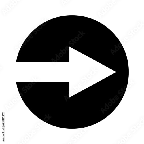 Free Download Pfeil Icon in schwarz zeigt nach rechts - GFXLoad