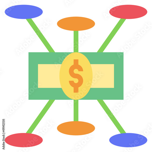 MIND MAP flat icon