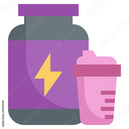WHEY PROTEIN flat icon