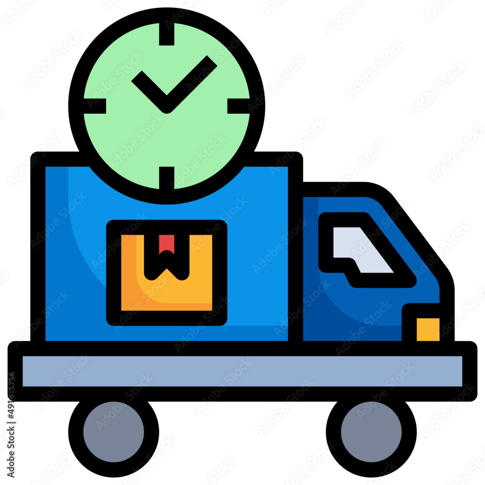 DELIVERY TIME filled outline icon DELIVERY TIME filled outline icon