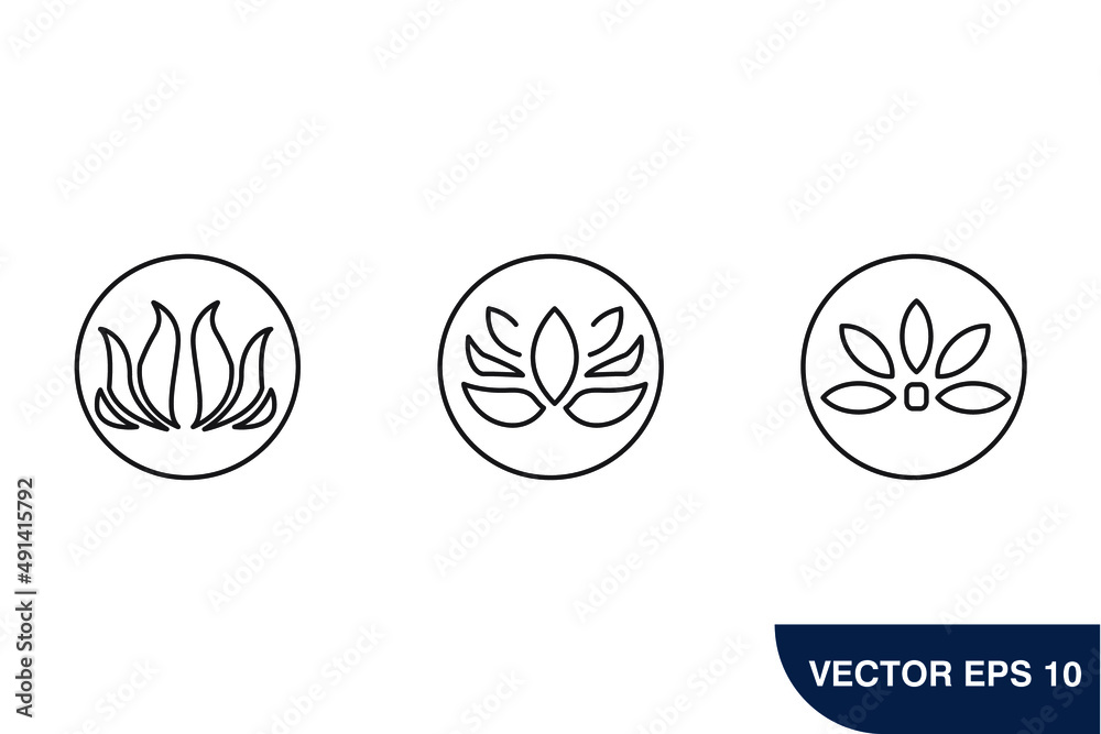 lotus icons  symbol vector elements for infographic web