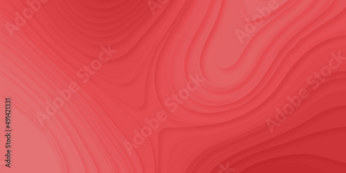 Abstract background with red color and papercut design in illustration . Modern and creative papercut and color multi layer gradient on vector red color  pattern background . 