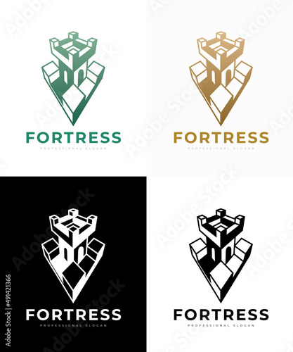 Fortress Stronghold Logo Template