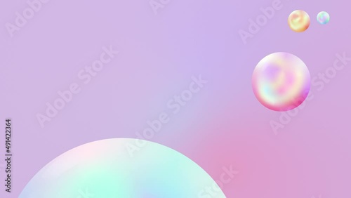 Pastel gradient background with abstract space design.