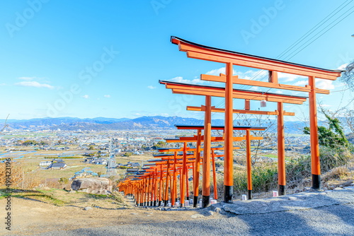                                                    Ukiha Inari Shrine in winter. Fukuoka-ken Ukiha city