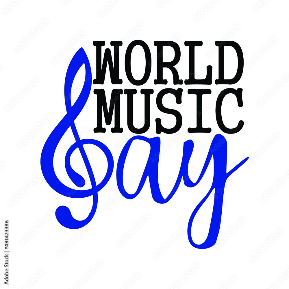 Fototapeta premium World Music day Logo