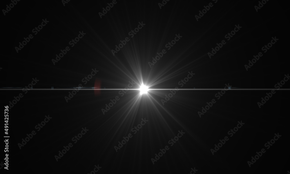 Lens Flare light over background. Easy to add overlay or screen filter