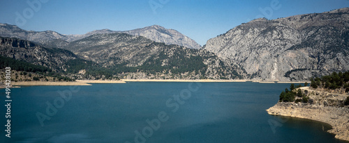 Reservoir. Lake. Manavgat river. Turkey Antalya. Panorama. Oyamapinar Baraji